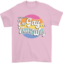 Proud To Be Gay LGBT Pride Awareness Mens T-Shirt 100% Cotton Light Pink