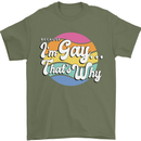 Proud To Be Gay LGBT Pride Awareness Mens T-Shirt 100% Cotton Military Green
