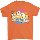 Proud To Be Gay LGBT Pride Awareness Mens T-Shirt 100% Cotton Orange