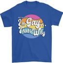 Proud To Be Gay LGBT Pride Awareness Mens T-Shirt 100% Cotton Royal Blue