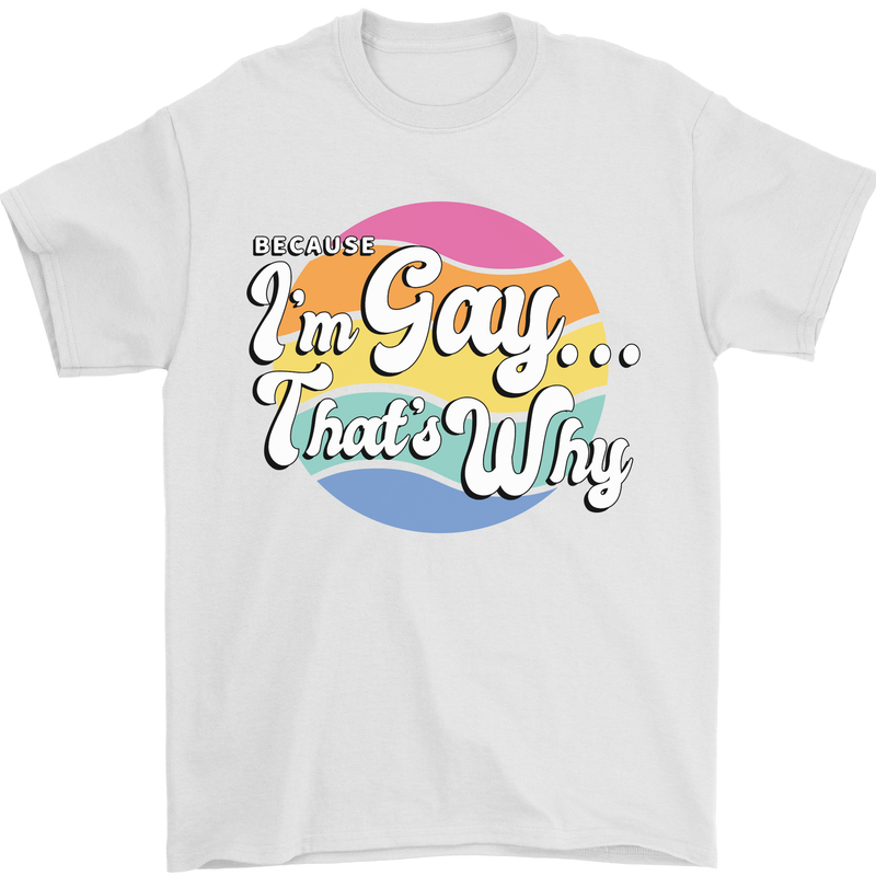 Proud To Be Gay LGBT Pride Awareness Mens T-Shirt 100% Cotton White