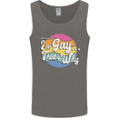 Proud To Be Gay LGBT Pride Awareness Mens Vest Tank Top Charcoal