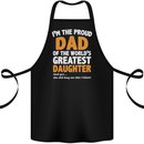 Proud World's Greatest Daughter Fathers Day Cotton Apron 100% Organic Black