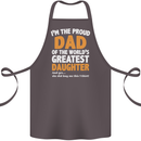 Proud World's Greatest Daughter Fathers Day Cotton Apron 100% Organic Dark Grey