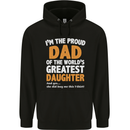 Proud World's Greatest Daughter Fathers Day Mens 80% Cotton Hoodie Black