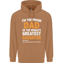 Proud World's Greatest Daughter Fathers Day Mens 80% Cotton Hoodie Caramel Latte