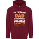 Proud World's Greatest Daughter Fathers Day Mens 80% Cotton Hoodie Maroon