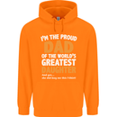 Proud World's Greatest Daughter Fathers Day Mens 80% Cotton Hoodie Orange