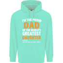 Proud World's Greatest Daughter Fathers Day Mens 80% Cotton Hoodie Peppermint