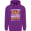 Proud World's Greatest Daughter Fathers Day Mens 80% Cotton Hoodie Purple