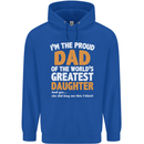 Proud World's Greatest Daughter Fathers Day Mens 80% Cotton Hoodie Royal Blue