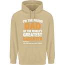 Proud World's Greatest Daughter Fathers Day Mens 80% Cotton Hoodie Sand