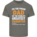 Proud World's Greatest Daughter Fathers Day Mens Cotton T-Shirt Tee Top Charcoal