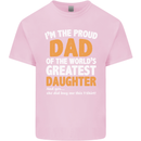 Proud World's Greatest Daughter Fathers Day Mens Cotton T-Shirt Tee Top Light Pink