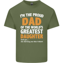 Proud World's Greatest Daughter Fathers Day Mens Cotton T-Shirt Tee Top Military Green