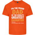 Proud World's Greatest Daughter Fathers Day Mens Cotton T-Shirt Tee Top Orange