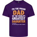 Proud World's Greatest Daughter Fathers Day Mens Cotton T-Shirt Tee Top Purple