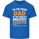 Proud World's Greatest Daughter Fathers Day Mens Cotton T-Shirt Tee Top Royal Blue