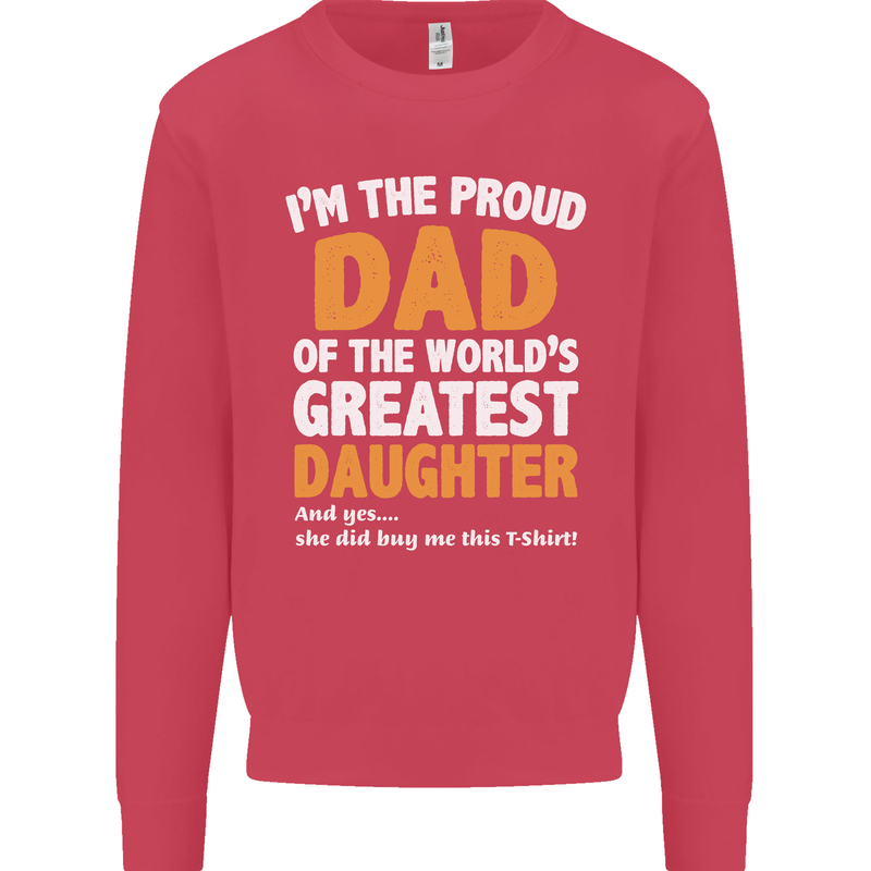 Proud World's Greatest Daughter Fathers Day Mens Sweatshirt Jumper Heliconia