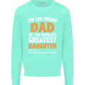 Proud World's Greatest Daughter Fathers Day Mens Sweatshirt Jumper Peppermint
