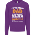 Proud World's Greatest Daughter Fathers Day Mens Sweatshirt Jumper Purple