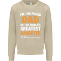 Proud World's Greatest Daughter Fathers Day Mens Sweatshirt Jumper Sand