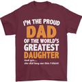 Proud World's Greatest Daughter Fathers Day Mens T-Shirt Cotton Gildan Maroon