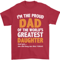 Proud World's Greatest Daughter Fathers Day Mens T-Shirt Cotton Gildan Red