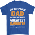 Proud World's Greatest Daughter Fathers Day Mens T-Shirt Cotton Gildan Royal Blue