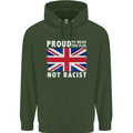 Proud to Wear Flag Not Racist Union Jack Childrens Kids Hoodie Forest Green