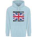 Proud to Wear Flag Not Racist Union Jack Childrens Kids Hoodie Light Blue