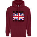 Proud to Wear Flag Not Racist Union Jack Childrens Kids Hoodie Maroon