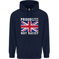 Proud to Wear Flag Not Racist Union Jack Childrens Kids Hoodie Navy Blue