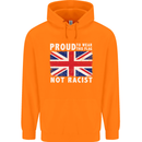 Proud to Wear Flag Not Racist Union Jack Childrens Kids Hoodie Orange