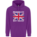 Proud to Wear Flag Not Racist Union Jack Childrens Kids Hoodie Purple
