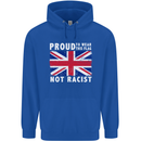Proud to Wear Flag Not Racist Union Jack Childrens Kids Hoodie Royal Blue