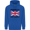 Proud to Wear Flag Not Racist Union Jack Childrens Kids Hoodie Royal Blue