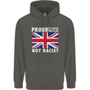 Proud to Wear Flag Not Racist Union Jack Childrens Kids Hoodie Storm Grey