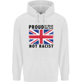 Proud to Wear Flag Not Racist Union Jack Childrens Kids Hoodie White