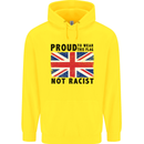 Proud to Wear Flag Not Racist Union Jack Childrens Kids Hoodie Yellow