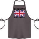 Proud to Wear Flag Not Racist Union Jack Cotton Apron 100% Organic Dark Grey