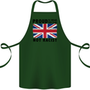 Proud to Wear Flag Not Racist Union Jack Cotton Apron 100% Organic Forest Green