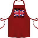 Proud to Wear Flag Not Racist Union Jack Cotton Apron 100% Organic Maroon