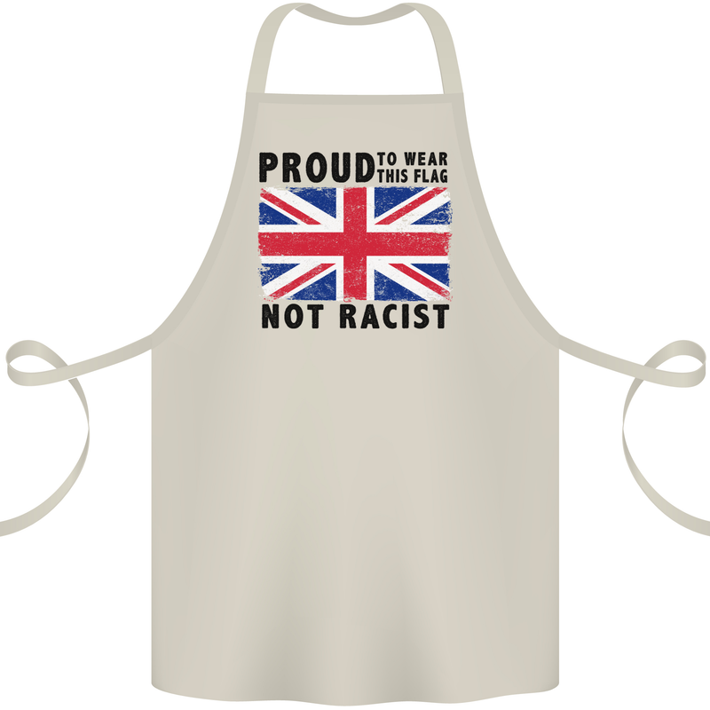 Proud to Wear Flag Not Racist Union Jack Cotton Apron 100% Organic Natural