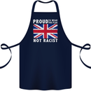 Proud to Wear Flag Not Racist Union Jack Cotton Apron 100% Organic Navy Blue