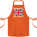 Proud to Wear Flag Not Racist Union Jack Cotton Apron 100% Organic Orange