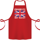 Proud to Wear Flag Not Racist Union Jack Cotton Apron 100% Organic Red