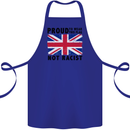 Proud to Wear Flag Not Racist Union Jack Cotton Apron 100% Organic Royal Blue