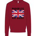 Proud to Wear Flag Not Racist Union Jack Kids Sweatshirt Jumper Red