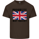Proud to Wear Flag Not Racist Union Jack Kids T-Shirt Childrens Chocolate